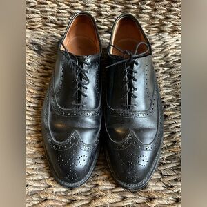 Classic Black Leather Men's Brogues Allen Edmonds as is some scuffs